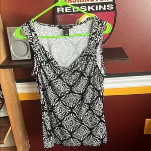 Black and White Floral Top